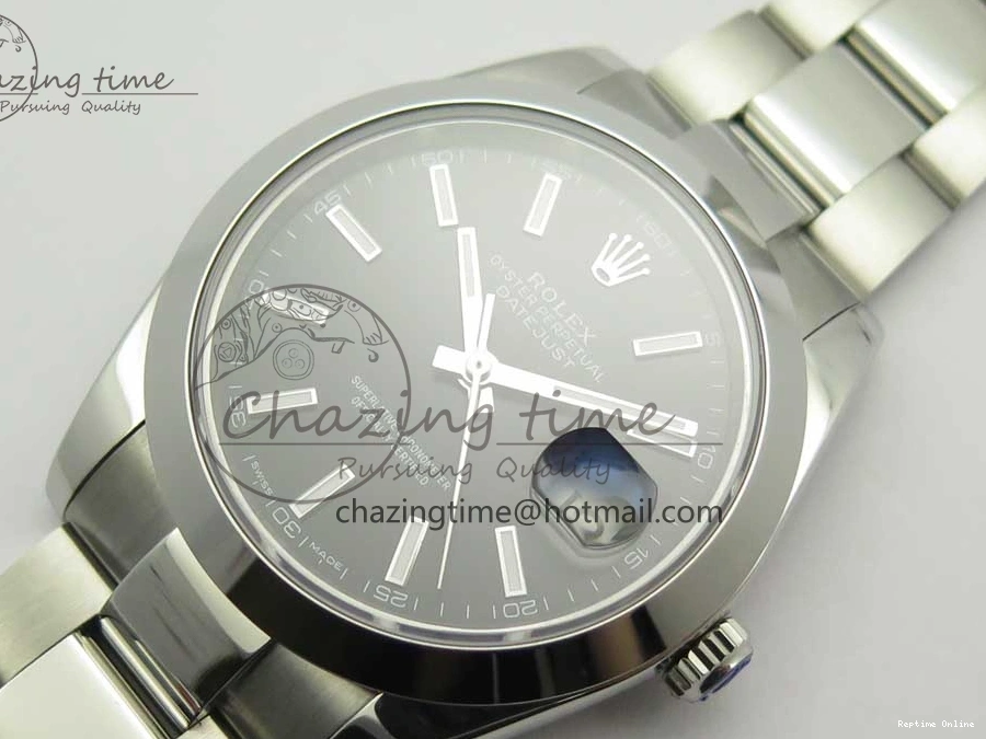 0114 DateJust II 126334 41mm SS BP 1:1 Best Edition Black Dial Sticks Makers on Oyster Bracelet ZeroBulk 3325